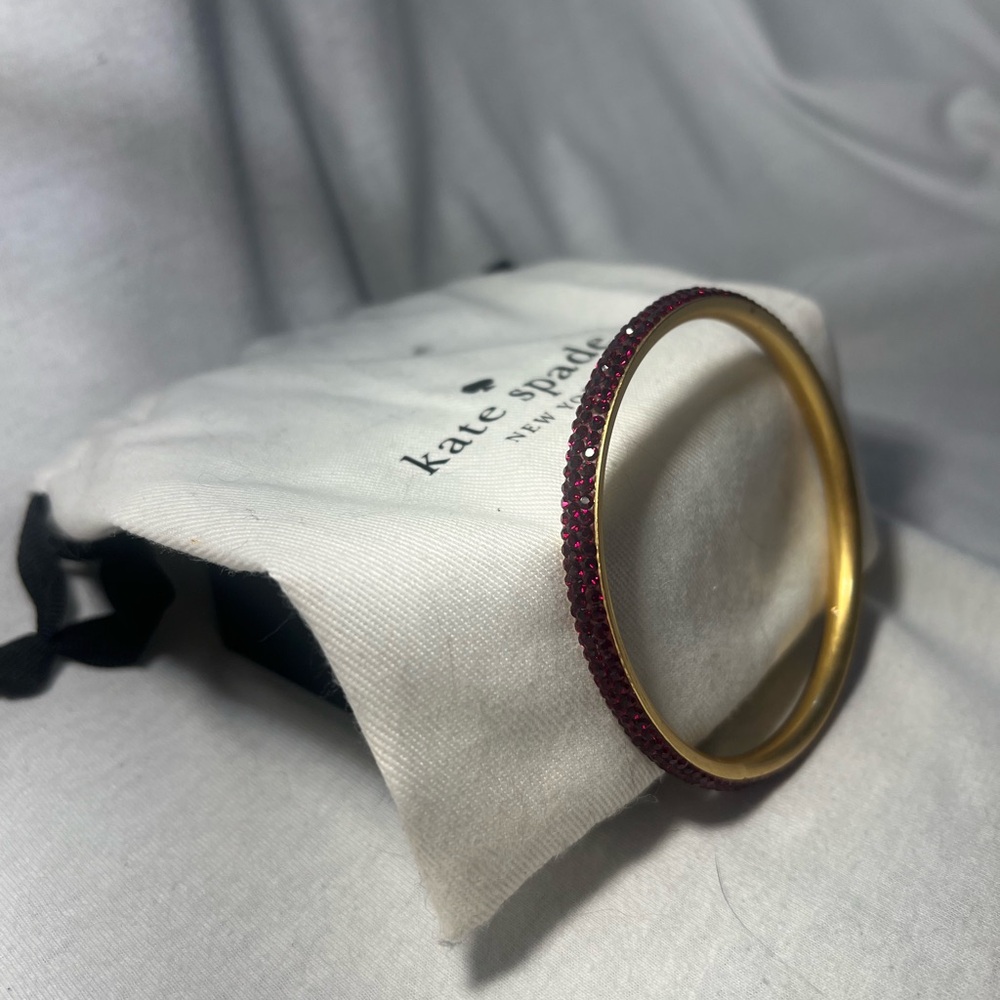 Kate Spade Razzle Dazzle ruby red studded bangle